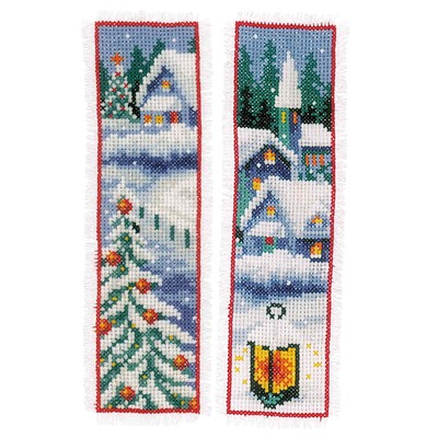 Cotone Set per contare 6x20cm Vervaco Segnalibro a Punto Croce Multicolore 