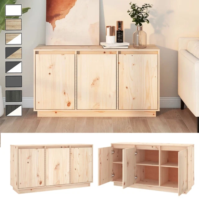 Emmtore Sideboard Mit LED Beleuchtung - Moderner Schrank In Braun Eiche