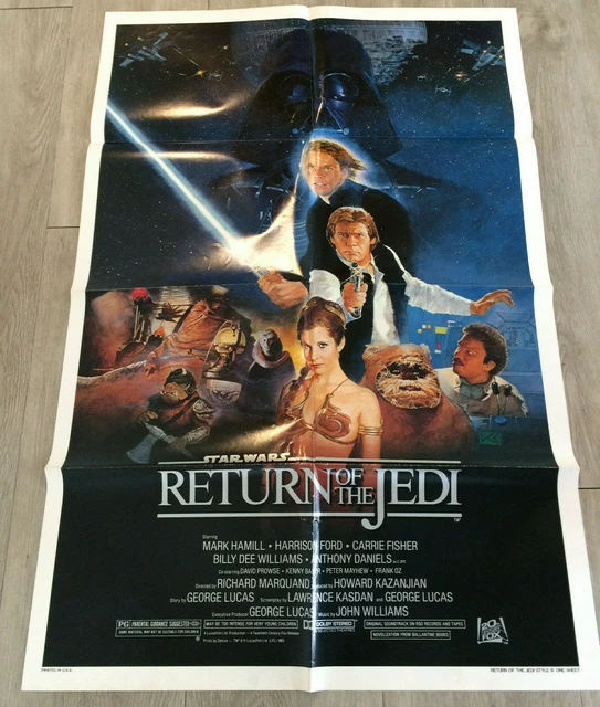 Return Of The Jedi 1983 Harrison Ford Mark Hamill Affiche Originale Poster Us