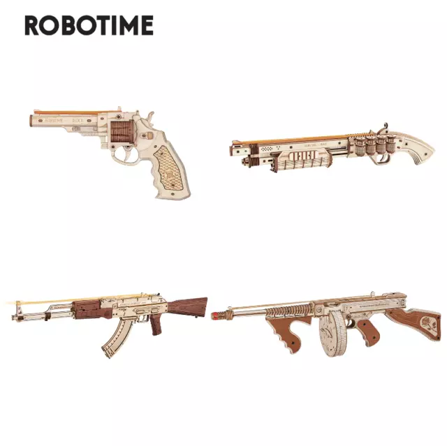 ROKR 4Set Corsac/TerminatorSturmgewehr/Submachine 3DHolzPuzzle GeschenkSpielzeug