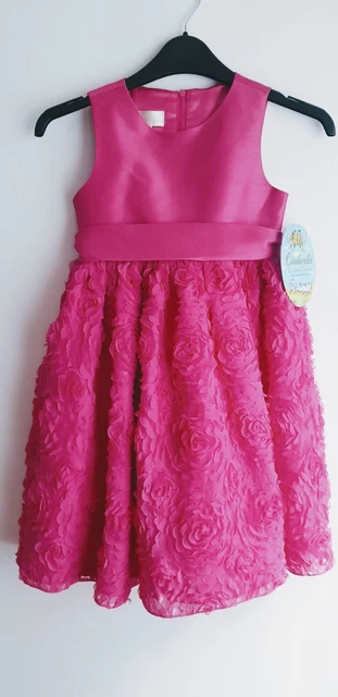 CINDERELLA GIRLS Pink Flowered Dress By Special Occasions Size 6X