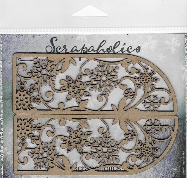 Chipboard de corte láser Scrapaholics puerta de invierno de 2 mm de espesor, 2/paquete, 5"X3.5", paquete de 3