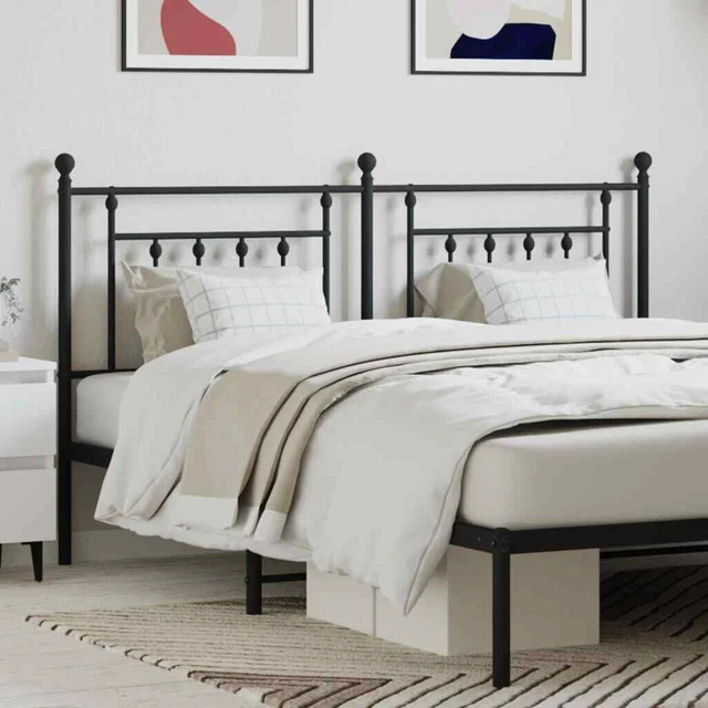 Vidaxl Testiera in Metallo Nero 180 cm