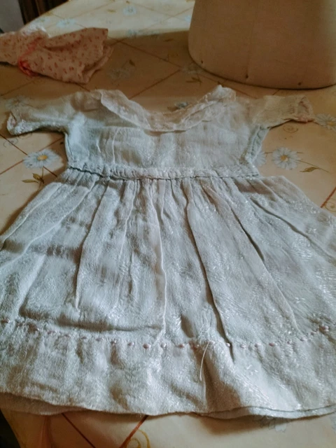 poupée robe ancienne POUR  SFBJ  jumeau unis France Bru ANTIC DRESS