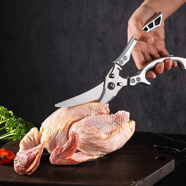 Tijeras de cocina de acero para barbacoa de alta resistencia ultra afiladas para pollo y aves de corral
