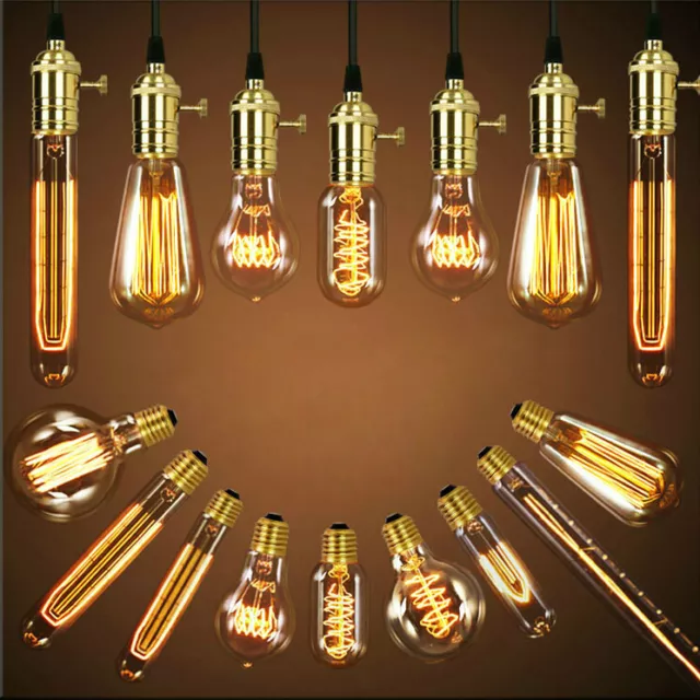 Vintage Retro Style Industrial Filament Edison Lamp Light Bulb E27 B22 E14 ES BC