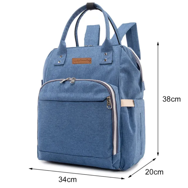 Baby Diaper Bag Portable Multi-Function Travel Waterproof Changing Pad Backpack 2