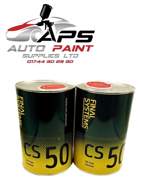 x2 FINAL SYSTEMS 2K Più sottile Veloce CS50 1L Forniture Corpo Vernice Primer Vernice