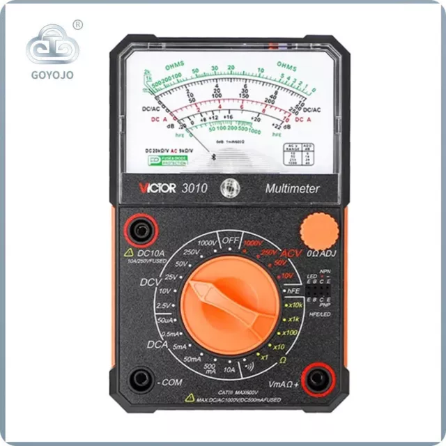 Victor 3021 Analogue Meter Multimeter Multitester Fuse Diode Protection DC & AC