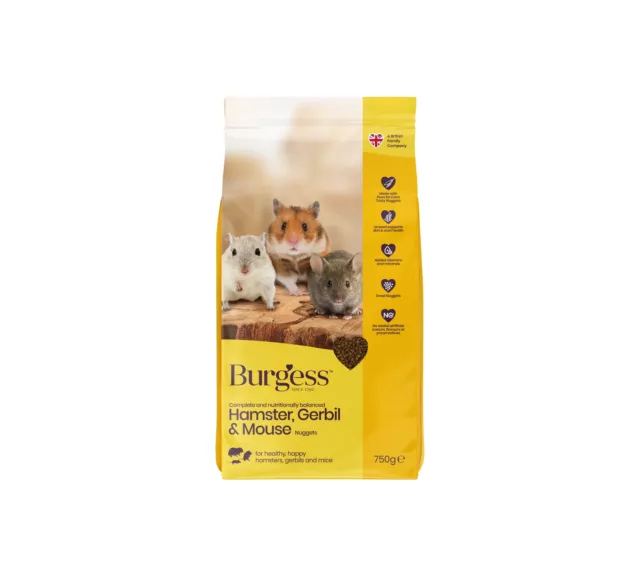 Burgess Hamster Gerbil & Mouse 750g, Pack of 3 (US IMPORT)