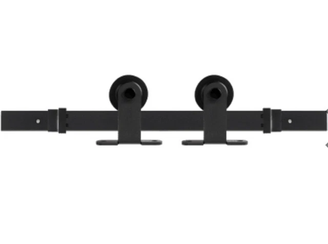 Miseno MBDH0305X60 60" Standard Wheel Top Mount Barn Door - Black