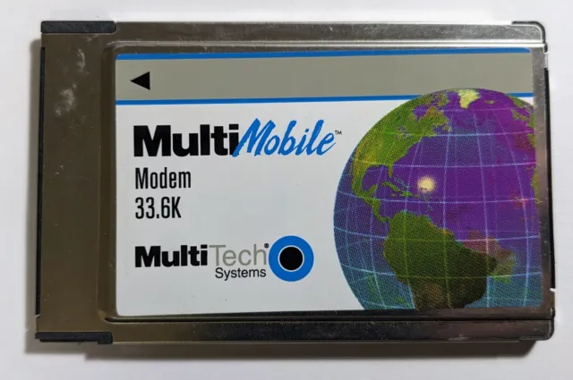 MultiTech MultiMobile PCMCIA modem card 33.6K MT2834LTI with UK dongle