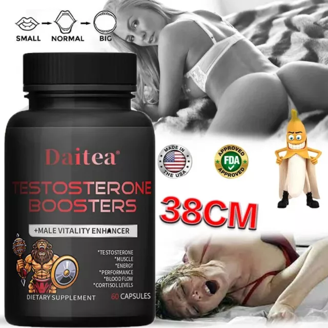 Testosterone Booster for Men - Energy Muscle Growth Strength 30/60/120 Caps