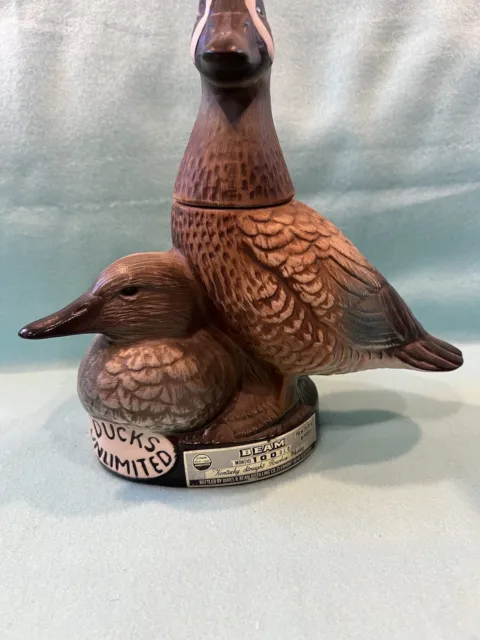 Vintage 1980 Regal China Jim Beam Ducks Unlimited Blue-Winged Teal Duck Decanter