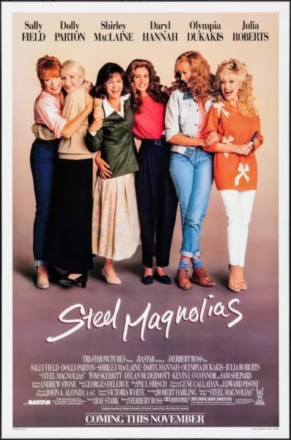 Steel Magnolias Movie Poster Sally Field Julia Roberts 1989  *Hollywood Posters*