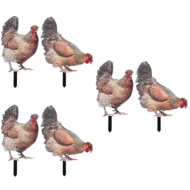 6 Stk Tier Henne Rasen Huhn Garten Hahn Gartendekoration hofschild gartenpflock