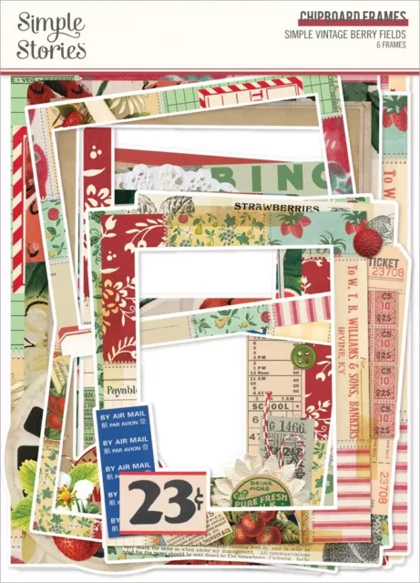 Simple Vintage Berry Fields Chipboard FramesBER20126