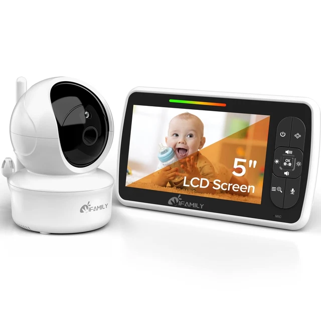 Baby Monitor &#8211; 5&#8221; Large Display Video Baby Monitor with Remote Pan-T