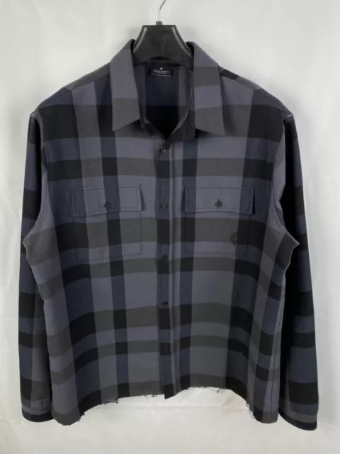 Marcelo Burlon Otromundo Check Plaid Shirt Button Up size L