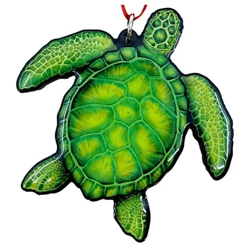 Sea Turtle Ornament - Coastal Ocean Marine Life Decoration Christmas Gift