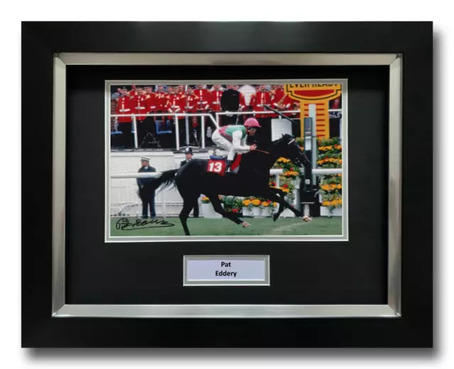 Pat Eddery Hand Signed Framed Photo Display - Horse Racing Autograph 1.