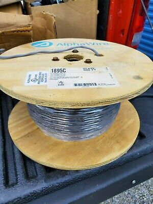 500 ft Alpha Wire 1895C Cable 22 AWG 2 Conductor Copper Str Unshielded Slate PVC
