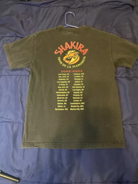 Vintage 2002 Shakira Laundry Service All Sport Shirt Size Small Black