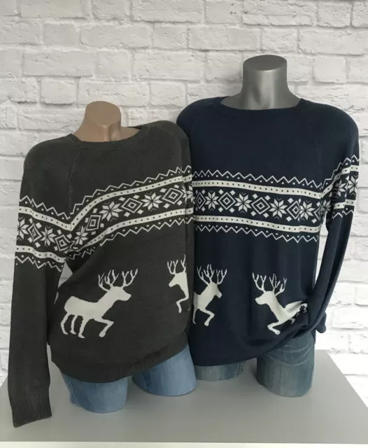 Weihnachtspullover Rentier Christmas Sweater Pullover Weihnachten Unisex S-3XL