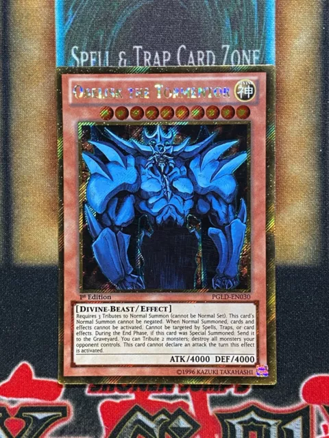 Yugioh Obelisk The Tormentor PGLD-EN030 Gold Secret Rare 1st Edition NM