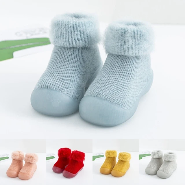 Ragazze Bambini Antiscivolo Pantofole Calzini Cotone Shoes Mantenere Caldo Nuovo