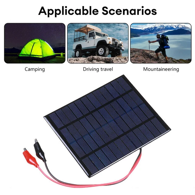 SOLAR PANEL 5W 12V Portable Solar Cell DIY Battery Charging Outdoor