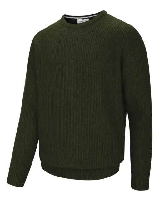 Hoggs of Fife Borders Ribbed Knit Pullover Jumper Loden Green Hunting RRP£59.99