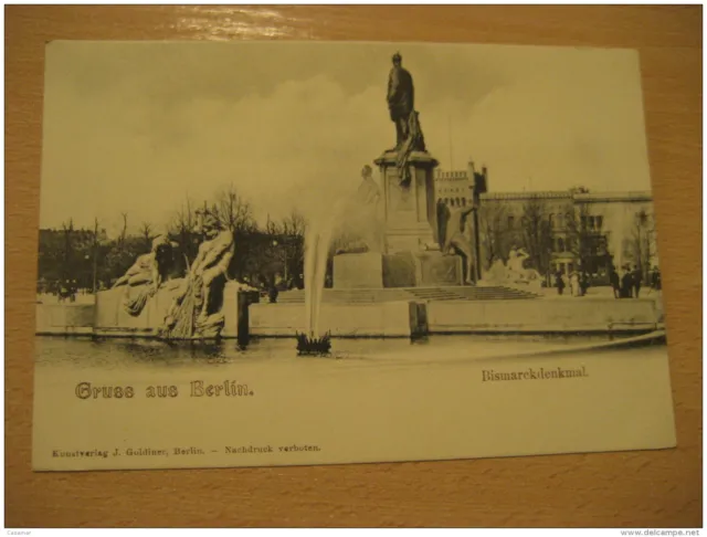 BERLIN Gruss Aus Bismarck Denkmal Post Card Germany