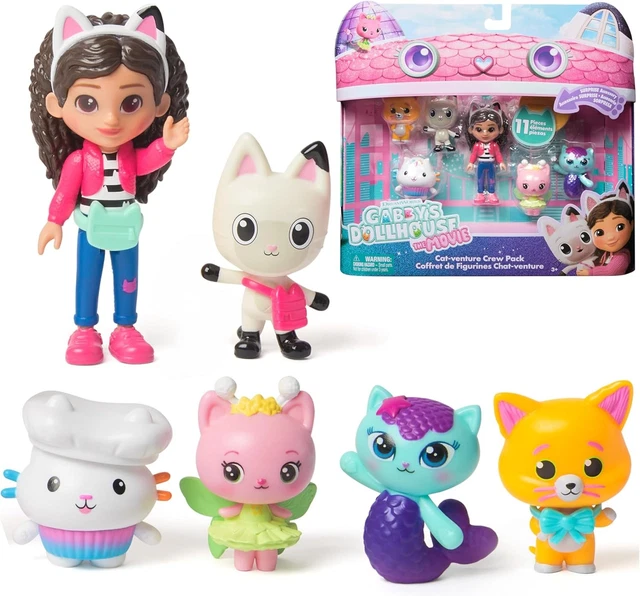 Véhicule Chabriolette Gabby's Dollhouse - Voiture Jouet Avec Chat, 7 Pièces, Neuf