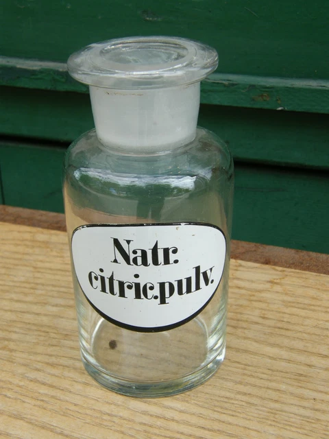Flasche Apotheke Apotheker Antik Natr. Citric. Spray