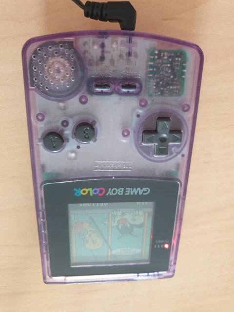 Nintendo Game Boy Color - Console Violet Transparente 1 jeu adaptateur secteur 4