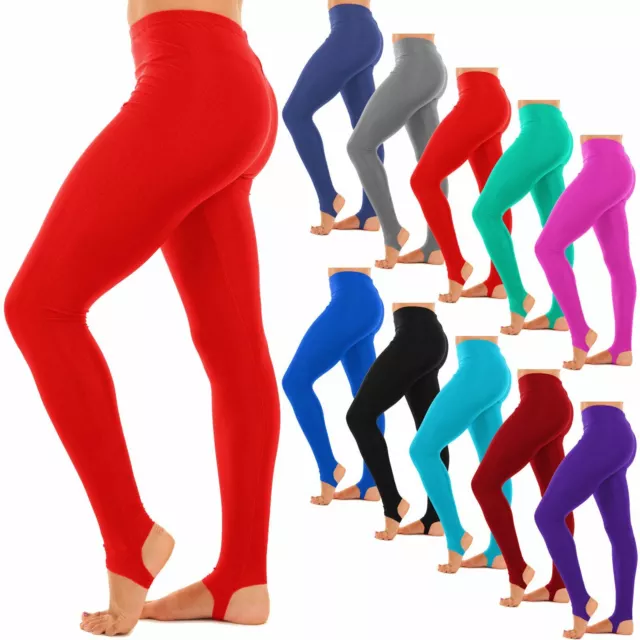 Girls Kids Shiny Lycra Stirrup Dance Gym Legging Dancing Gymnastics Ballet Child