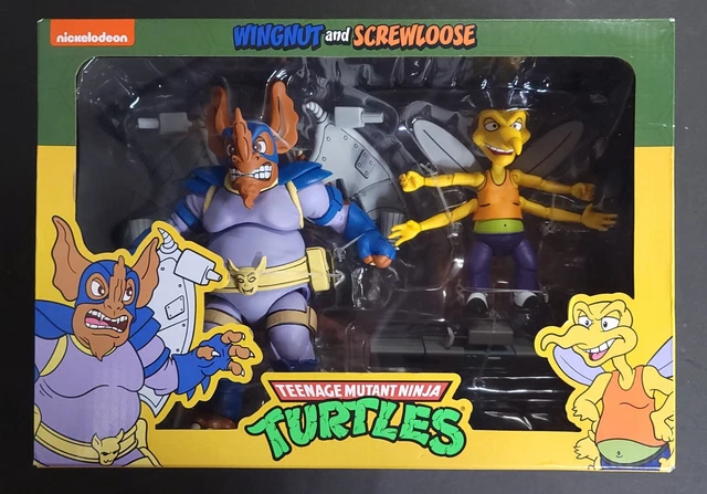 NECA TMNT Teenage Mutant Ninja Turtles WINGNUT and SCREWLOOSE, 2-pack, NEW