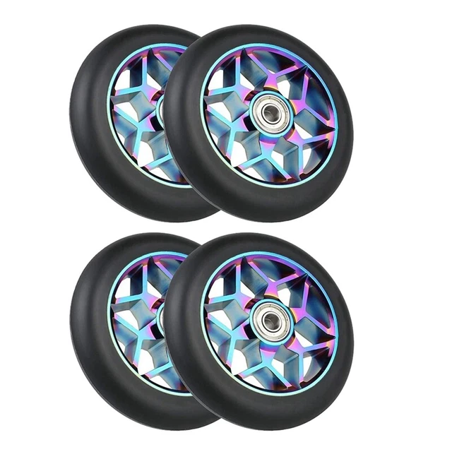 4 ud. 110mm Scooter Ruedas de repuesto con rodamiento Acrobacia Scooter Pu- para SchaI2R6