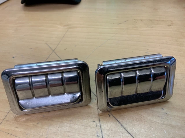 1968-1969 Chevrolet Camaro Pontiac Firebird Rear Arm Rest Ashtrays w/Inserts