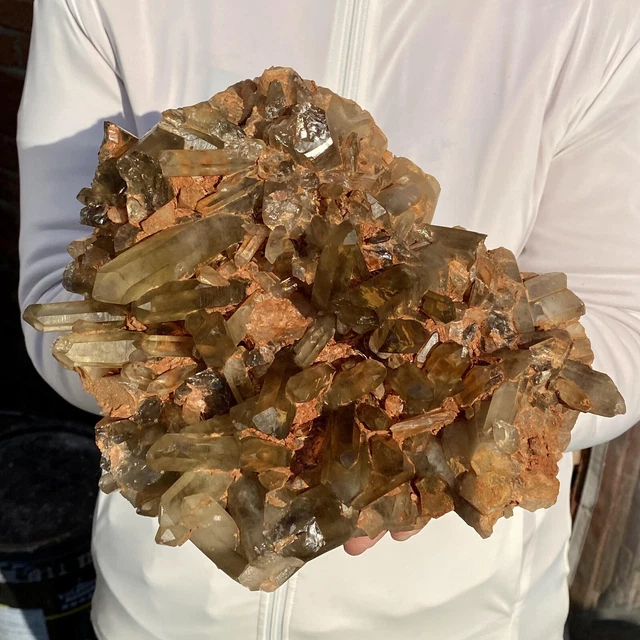 7.49LB Natural Citrine cluster mineral specimen quartz crystal healing