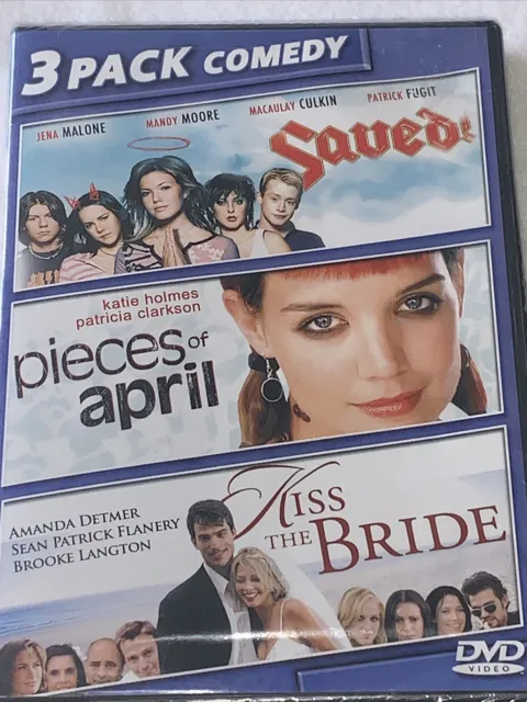 TRIPLE PACK DVD: Pieces of April/Kiss the Bride/Saved! (DVD, 2010) RARE OOP, NEW 2