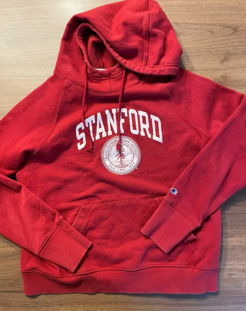 Vintage Champion Stanford University Hoodie Sweatshirt Size Large Champion