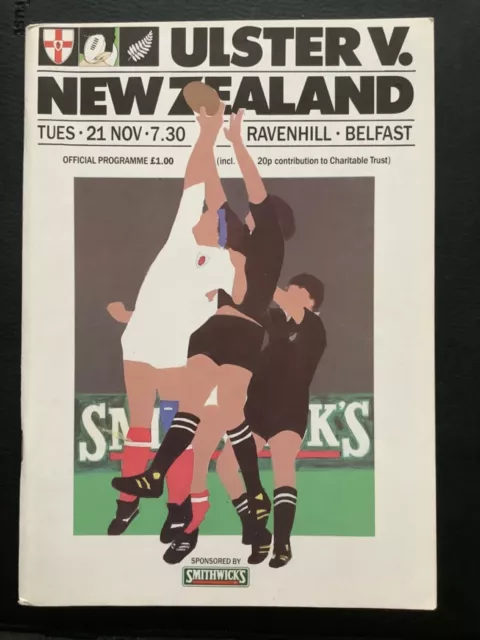 1989 ULSTER (Northern Ireland) v NEW ZEALAND programme