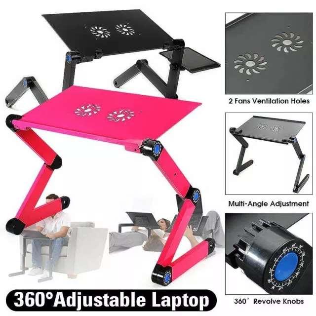 NEW Portable 360° Folding Laptop Notebook Desk Table Stand Sofa Bed Holder Tray 2