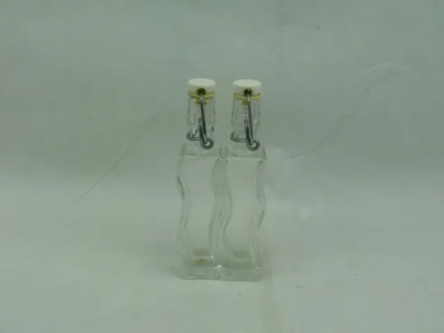 Hermoso Juego de Dos Botellas de Vidrio Pequeñas 30 ml #2405