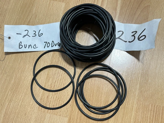 55 new 236 Buna O-Rings 70A Durometer Black 3-1/4" ID 3-1/2" OD 1/8" Width Hypro