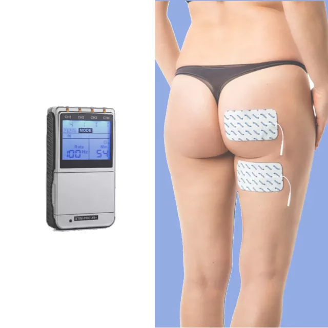 TENS EMS Gerät Beine Po Cellulite Massager Training Muskelstimulator 4 Kanal 2