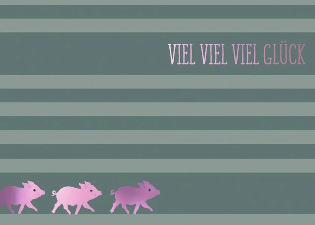 Postkarte Spruch Cityproducts viel viel Glück