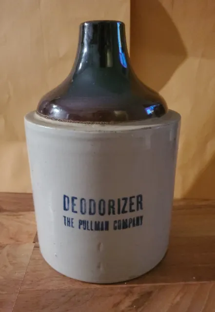 Deodorizer The Pullman Company Stoneware Pottery Jug Railroad Train Vintage